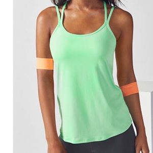 NWT Fabletics Rylie Activewear Tank Size Small, Color Mint, Strappy, Crisscross
